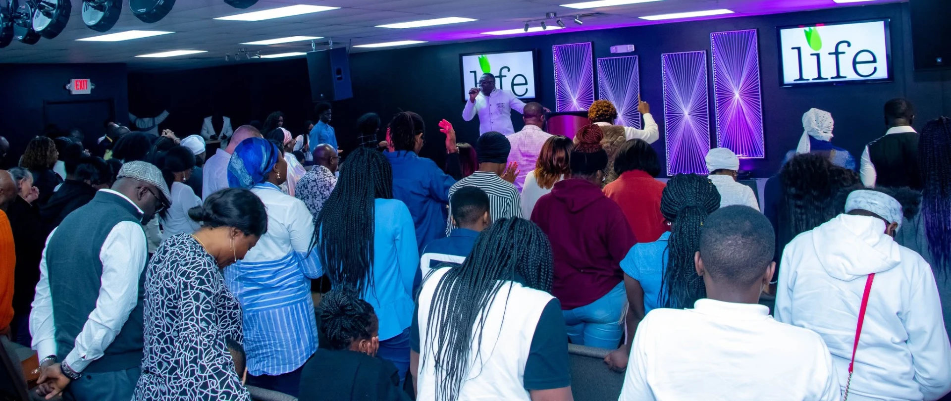 Life Chapel congregation in worship during a 2020 service